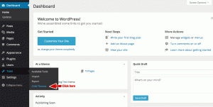 Where to find the Child Theme Configurator Tool in the WordPress menu.