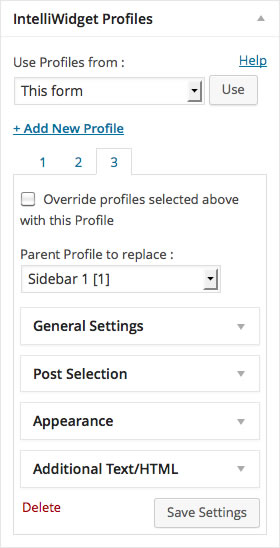 Tabbed Profile Example
